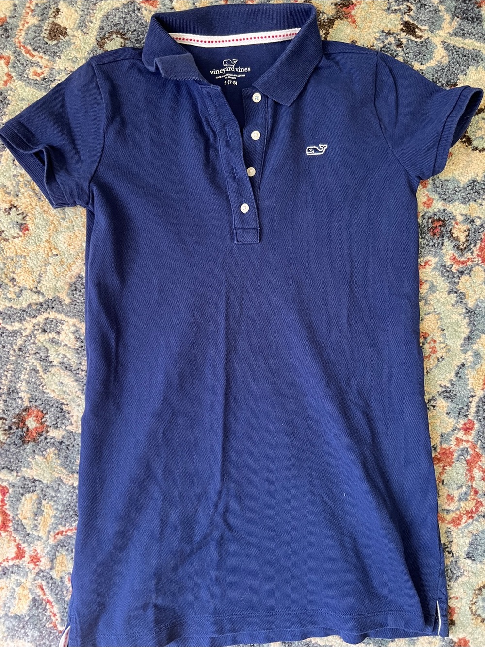 Vineyard Vines Navy Polo Shirt Dress with Whale Logo